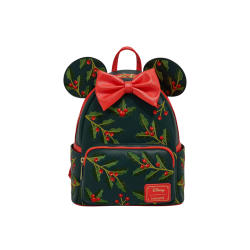 Sac a dos loungefly holiday holly ears minnie mouse