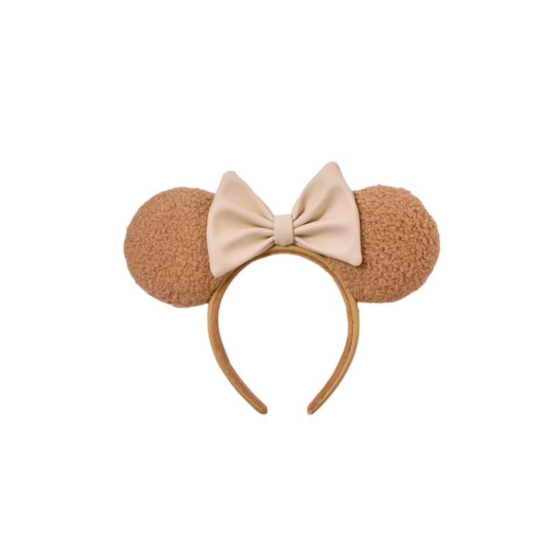 Ears loungefly brown sherpa minnie mouse