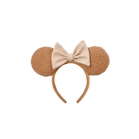 Ears loungefly brown sherpa minnie mouse