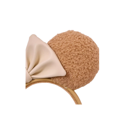 Ears loungefly brown sherpa minnie mouse