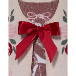 Cardigan nœud papillon rose La Belle et la Bête Disney