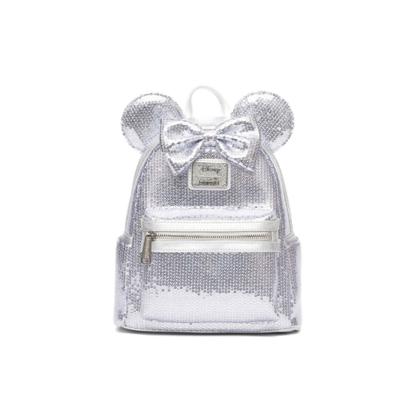 Sac a dos loungefly platinium sequins minnie mouse
