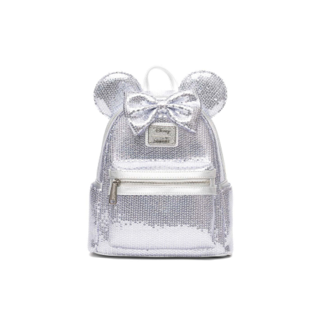 Sac a dos loungefly platinium sequins minnie mouse