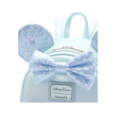 Sac a dos loungefly winter blue sequins minnie mouse