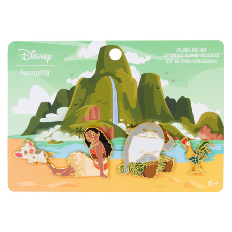 4 Pin's Moana Ocean Waves Loungefly