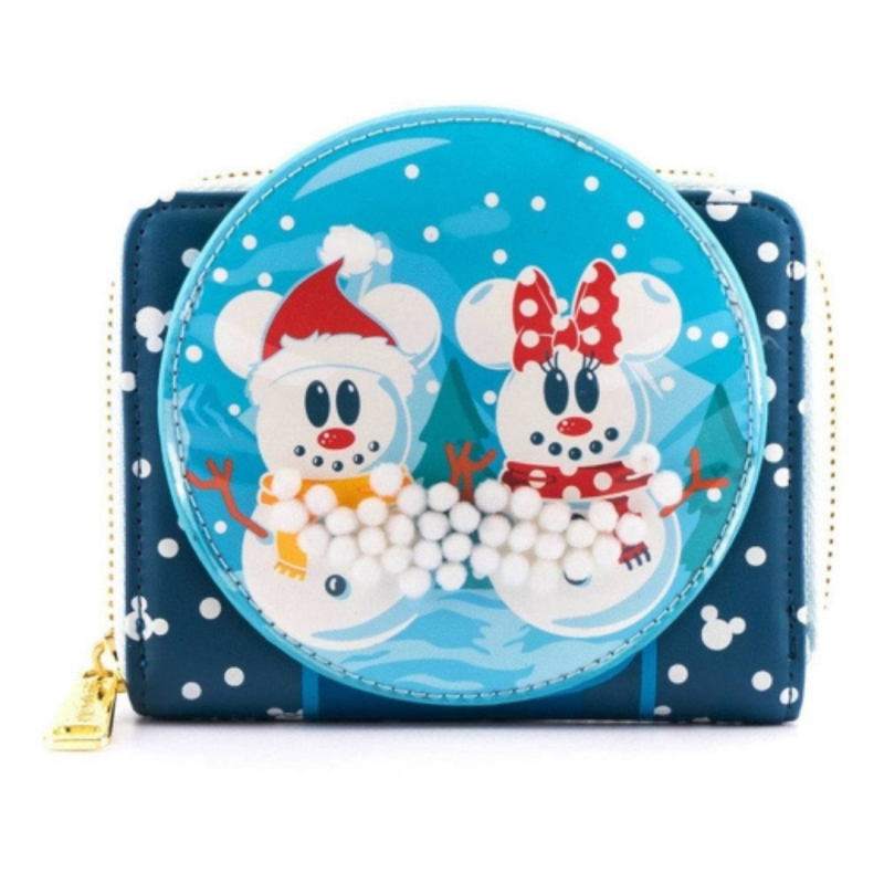 Porte-monnaie Snowman Snowglobe Minnie & Mickey LOUNGEFLY