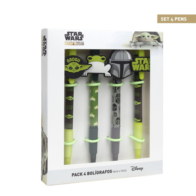 Lot de 4 Stylos Grogu The Mandalorian