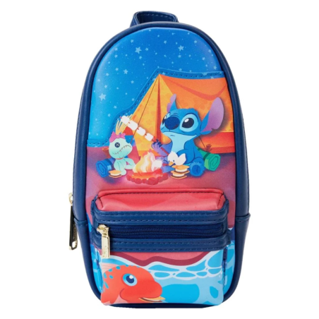 Mini sac à dos plumier Camping cuties Lilo & Stitch LOUNGEFLY