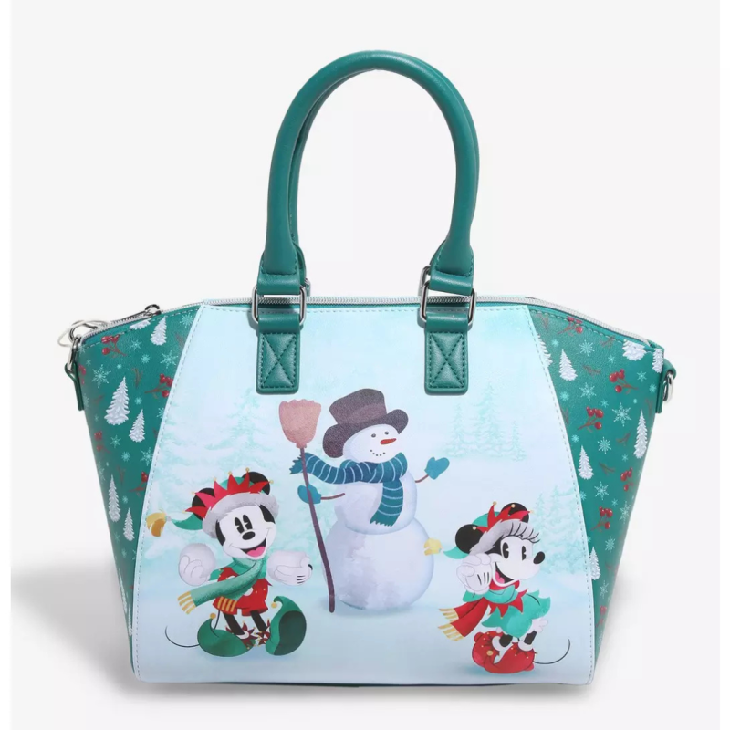 Sac à bandoulière Snowman Mickey & Minnie LOUNGEFLY