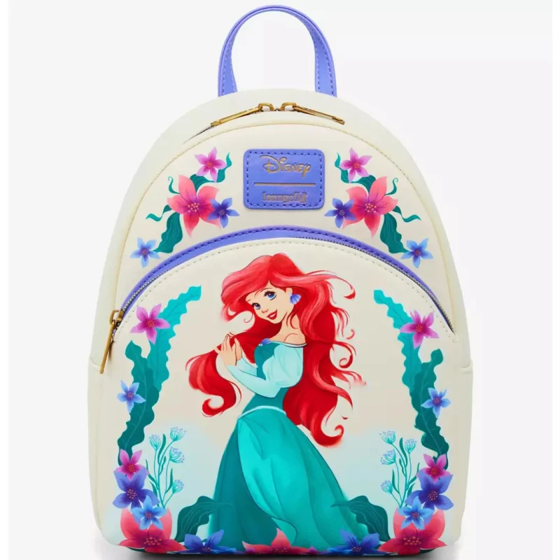 Sac à dos Ariel Sea flowers La petite sirène LOUNGEFLY
