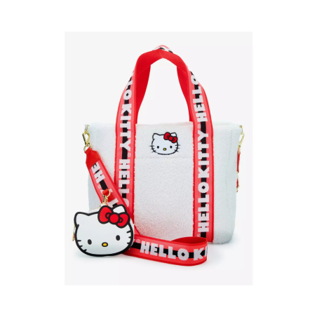 Sac à bandoulière Sherpa tote with coin purse Hello Kitty LOUNGEFLY