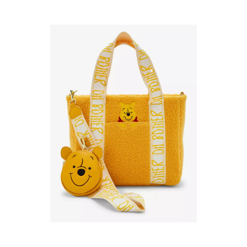 Sac à bandoulière sherpa pooh bear with coin purse winnie l'ourson LOUNGEFLY