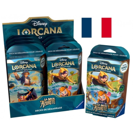 LORCANA deck de démarrage lorcana la mer azurite (boite de 8)