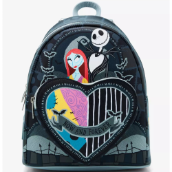 Sac à dos Jack & sally split heart L'étrange noël de mr jack LOUNGEFLY