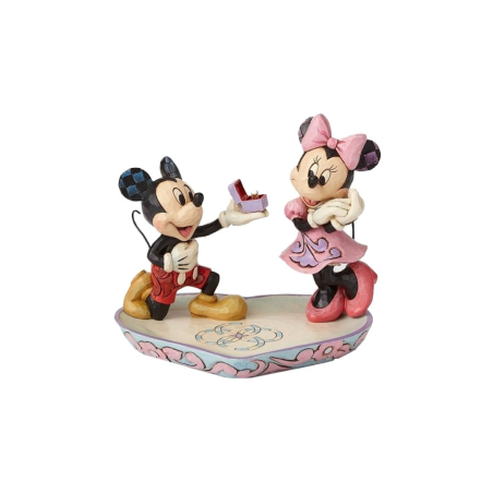 Figurine Mickey, Minnie et la bague de fiancailles Disney traditions