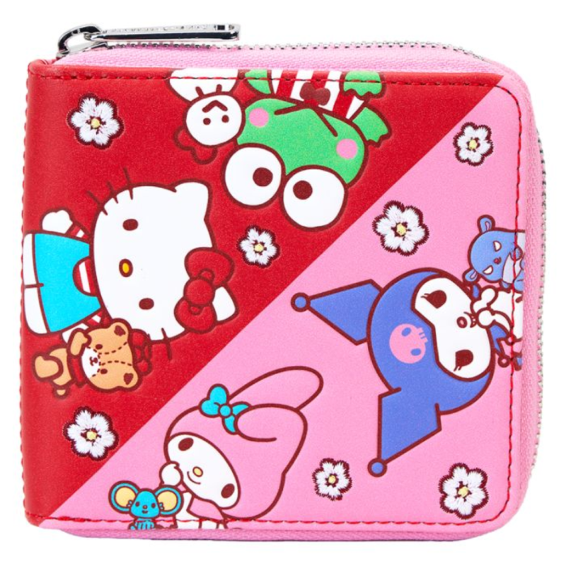 Portefeuille Sanrio Hello Kitty and friends color block LOUNGEFLY