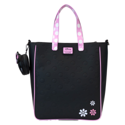 Tote bag "Floral rock the dot" Minnie Mouse LOUNGEFLY