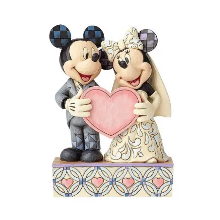 Figurine Le mariage de deux âmes et un coeur Mickey & Minnie Disney traditions 4059748