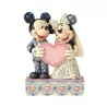 Figurine Le mariage de deux âmes et un coeur Mickey & Minnie Disney traditions 4059748