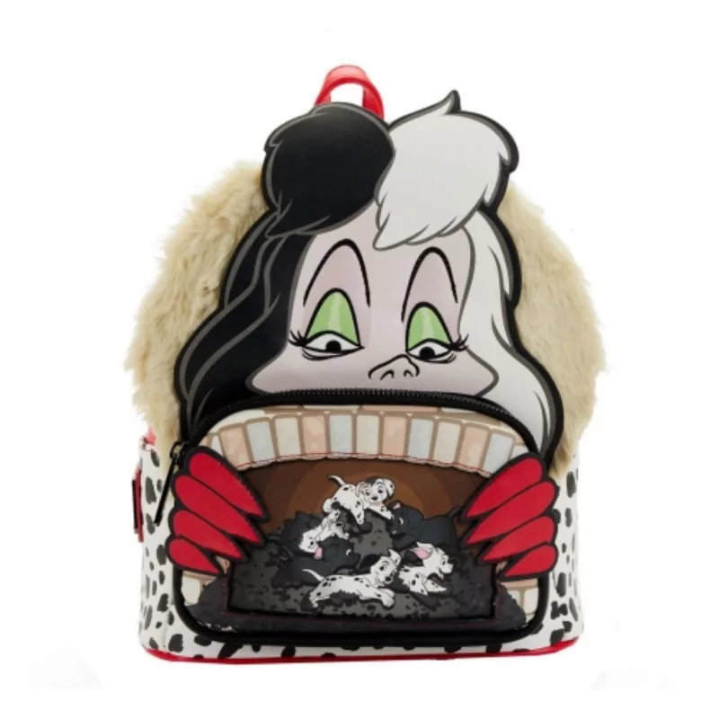 Sac à dos vilains scène Cruella 101 Dalmatiens LOUNGEFLY