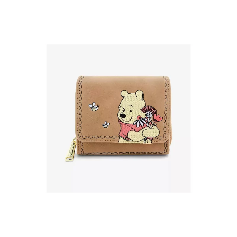Portefeuille floral brown Winnie l'ourson LOUNGEFLY